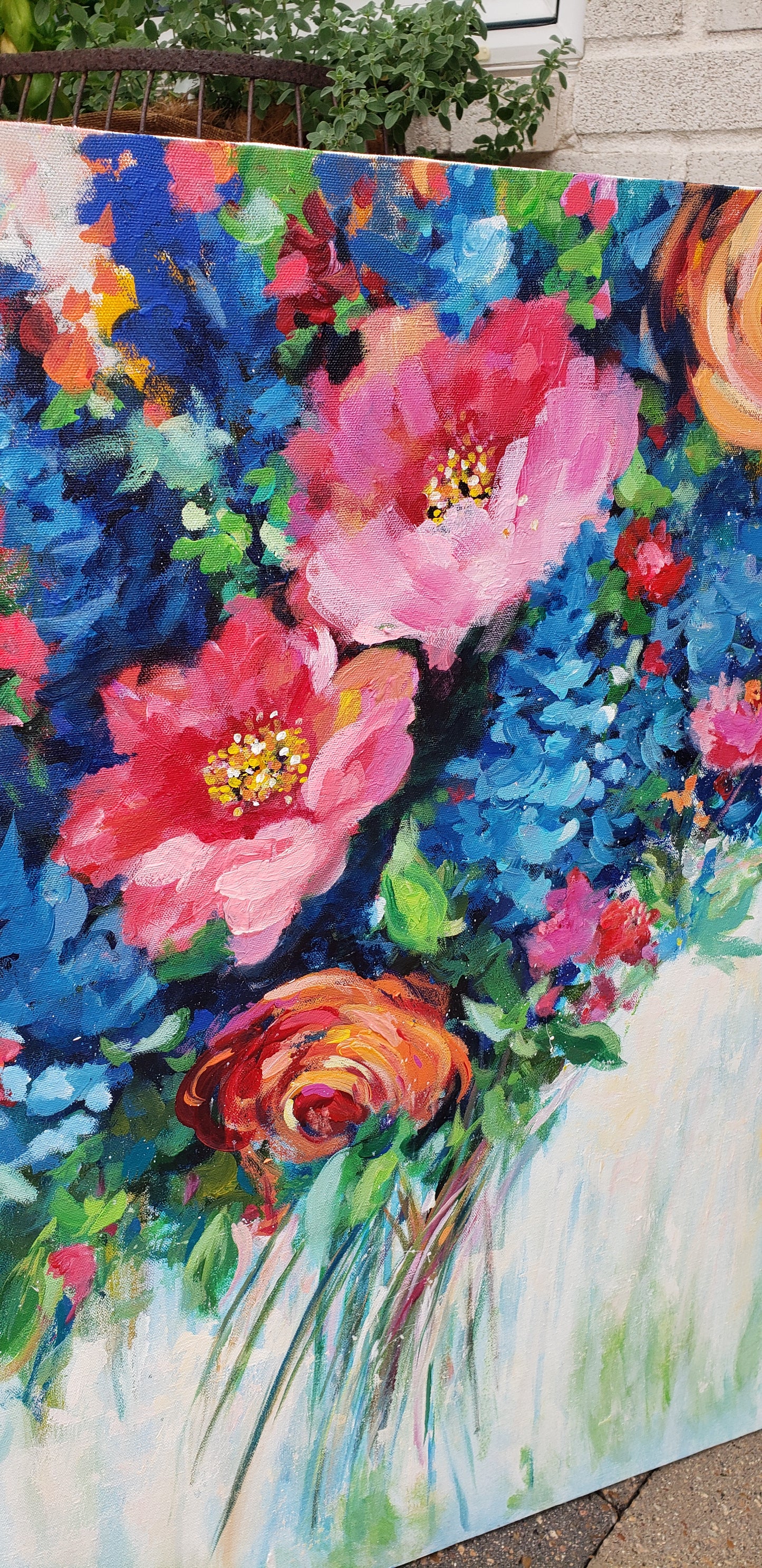 Wild Bouquet of Flowers Original by Michelle Dini