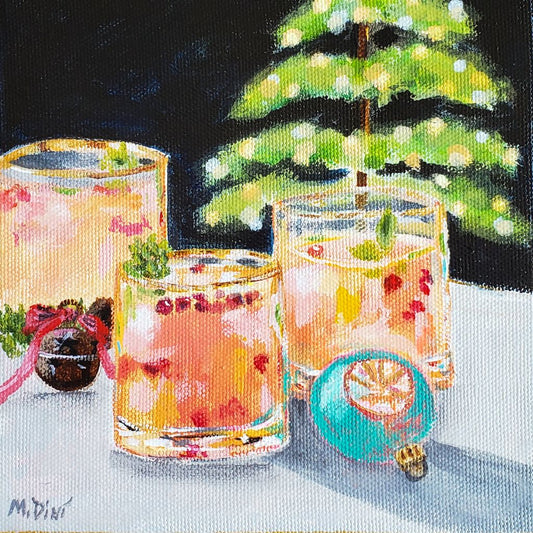 It's The Most Wonderful Time of The Year  Original Painting by Michelle Dini